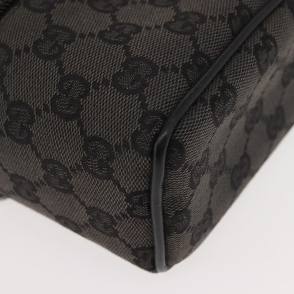 GUCCI GG Canvas Vanity Pouch Gray 039 0950 Auth 150990