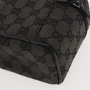 GUCCI GG Canvas Vanity Pouch Gray 039 0950 Auth 150990-14