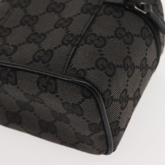 GUCCI GG Canvas Vanity Pouch Gray 039 0950 Auth 150990