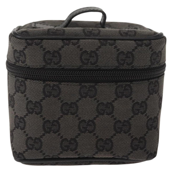 GUCCI GG Canvas Vanity Pouch Gray 039 0950 Auth 150990