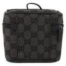 GUCCI GG Canvas Vanity Pouch Gray 039 0950 Auth 150990-3