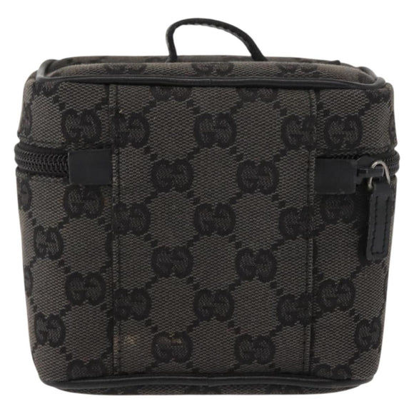 GUCCI GG Canvas Vanity Pouch Gray 039 0950 Auth 150990