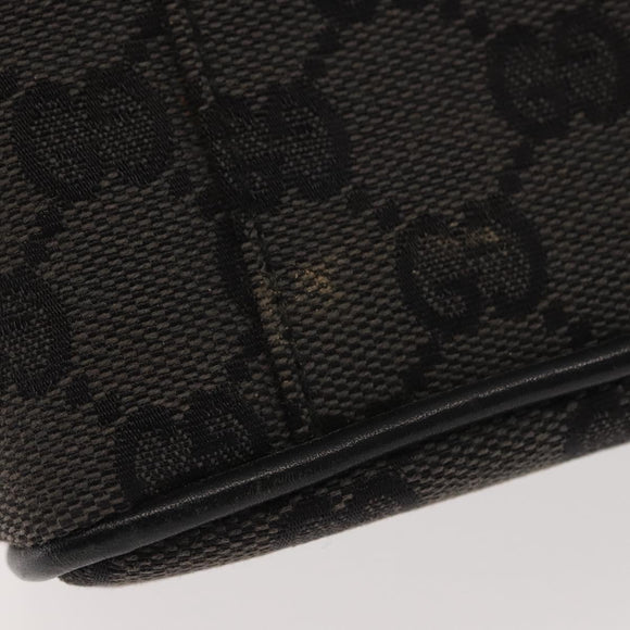 GUCCI GG Canvas Vanity Pouch Gray 039 0950 Auth 150990