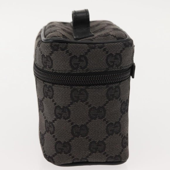 GUCCI GG Canvas Vanity Pouch Gray 039 0950 Auth 150990