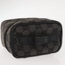 GUCCI GG Canvas Vanity Pouch Gray 039 0950 Auth 150990-7