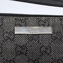 GUCCI GG Canvas Accessory Pouch Gray Silver 07198 Auth 150991-14