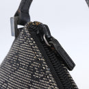 GUCCI GG Canvas Accessory Pouch Gray Silver 07198 Auth 150991-15