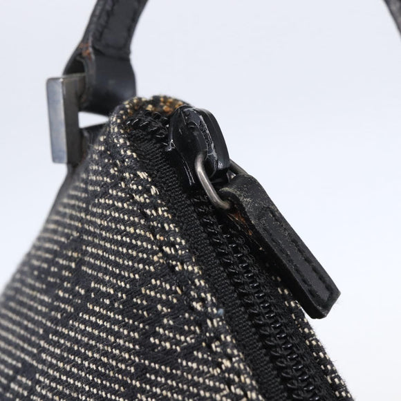 GUCCI GG Canvas Accessory Pouch Gray Silver 07198 Auth 150991