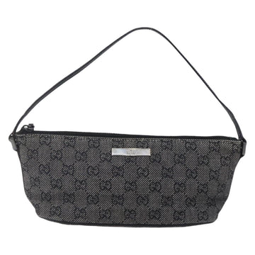 GUCCI GG Canvas Accessory Pouch Gray Silver 07198 Auth 150991 - 0