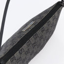 GUCCI GG Canvas Accessory Pouch Gray Silver 07198 Auth 150991-6