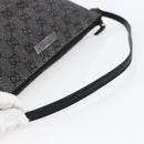 GUCCI GG Canvas Accessory Pouch Gray Silver 07198 Auth 150991-7