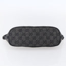 GUCCI GG Canvas Accessory Pouch Gray Silver 07198 Auth 150991-9