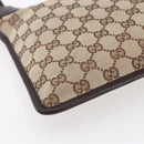 GUCCI GG Canvas Shoulder Bag Beige Silver 27639 Auth 150997-14