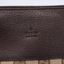 GUCCI GG Canvas Shoulder Bag Beige Silver 27639 Auth 150997-17