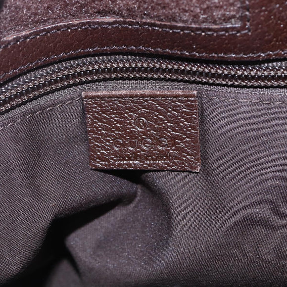 GUCCI GG Canvas Shoulder Bag Beige Silver 27639 Auth 150997