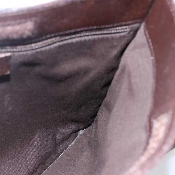 GUCCI GG Canvas Shoulder Bag Beige Silver 27639 Auth 150997