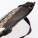 GUCCI GG Canvas Shoulder Bag Beige Silver 27639 Auth 150997-6