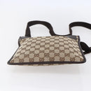 GUCCI GG Canvas Shoulder Bag Beige Silver 27639 Auth 150997-5