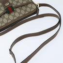 GUCCI GG Supreme Web Sherry Line Bag PVC Beige Gold 89 02 032 Auth 150998-7