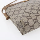 GUCCI GG Plus Supreme Shoulder Bag PVC Leather Beige Gold Auth 150999-11