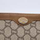 GUCCI GG Plus Supreme Shoulder Bag PVC Leather Beige Gold Auth 150999-14