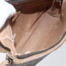 GUCCI GG Plus Supreme Shoulder Bag PVC Leather Beige Gold Auth 150999-18