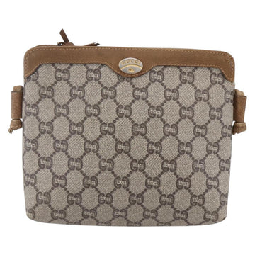 GUCCI GG Plus Supreme Shoulder Bag PVC Leather Beige Gold Auth 150999 - 0