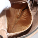 GUCCI GG Plus Supreme Shoulder Bag PVC Leather Beige Gold Auth 150999-21