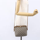 GUCCI GG Plus Supreme Shoulder Bag PVC Leather Beige Gold Auth 150999-22
