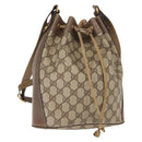 GUCCI GG Supreme Web Sherry Line Bag PVC Beige Gold 41 02 034 Auth 151000-1