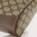 GUCCI GG Supreme Web Sherry Line Bag PVC Beige Gold 41 02 034 Auth 151000-8