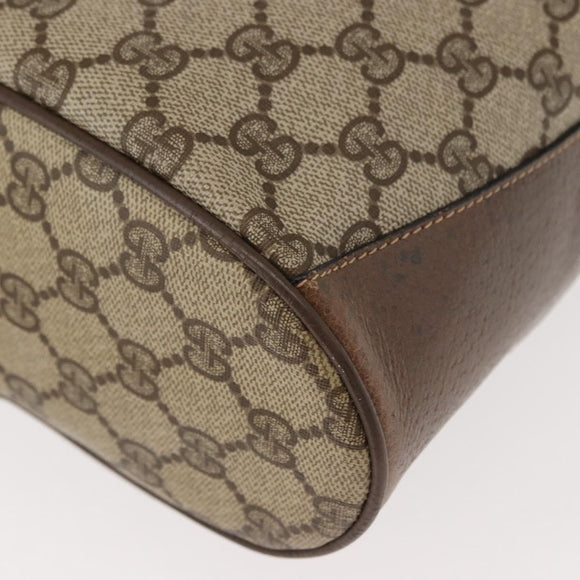 GUCCI GG Supreme Web Sherry Line Bag PVC Beige Gold 41 02 034 Auth 151000