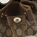 GUCCI GG Supreme Web Sherry Line Bag PVC Beige Gold 41 02 034 Auth 151000-10