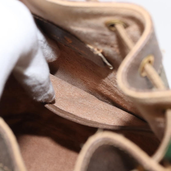 GUCCI GG Supreme Web Sherry Line Bag PVC Beige Gold 41 02 034 Auth 151000