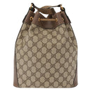 GUCCI GG Supreme Web Sherry Line Bag PVC Beige Gold 41 02 034 Auth 151000-2