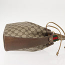 GUCCI GG Supreme Web Sherry Line Bag PVC Beige Gold 41 02 034 Auth 151000-3