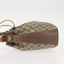 GUCCI GG Supreme Web Sherry Line Bag PVC Beige Gold 41 02 034 Auth 151000-4