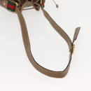 GUCCI GG Supreme Web Sherry Line Bag PVC Beige Gold 41 02 034 Auth 151000-7