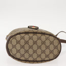 GUCCI GG Supreme Web Sherry Line Bag PVC Beige Gold 40 02 081 Auth 151001-5