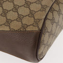 GUCCI GG Supreme Web Sherry Line Bag PVC Beige Gold 40 02 081 Auth 151001-15