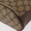 GUCCI GG Supreme Web Sherry Line Bag PVC Beige Gold 40 02 081 Auth 151001-16