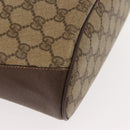 GUCCI GG Supreme Web Sherry Line Bag PVC Beige Gold 40 02 081 Auth 151001-17