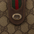 GUCCI GG Supreme Web Sherry Line Bag PVC Beige Gold 40 02 081 Auth 151001-18