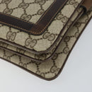 GUCCI GG Supreme Web Sherry Line Bag PVC Beige Gold 14 01 4085 Auth 151002-15