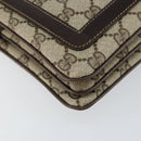 GUCCI GG Supreme Web Sherry Line Bag PVC Beige Gold 14 01 4085 Auth 151002-16