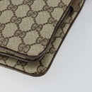 GUCCI GG Supreme Web Sherry Line Bag PVC Beige Gold 14 01 4085 Auth 151002-17