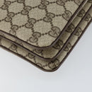 GUCCI GG Supreme Web Sherry Line Bag PVC Beige Gold 14 01 4085 Auth 151002-18