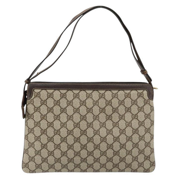 GUCCI GG Supreme Web Sherry Line Bag PVC Beige Gold 14 01 4085 Auth 151002 - 0