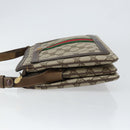 GUCCI GG Supreme Web Sherry Line Bag PVC Beige Gold 14 01 4085 Auth 151002-4