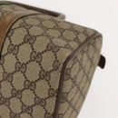 GUCCI GG Supreme Web Sherry Line Boston Bag PVC Beige Gold 39 02 007 Auth 151003-15